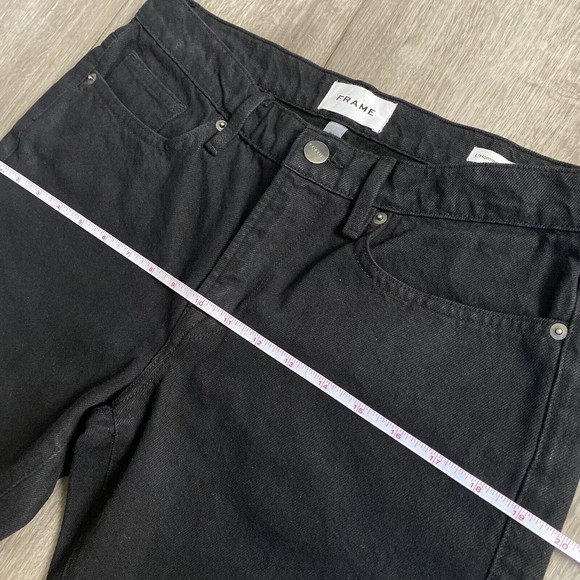 FRAME DENIM Men's L'Homme Cutoff Stretch Denim Black Shorts Raw Frayed Hem Sz 31 - Picture 4 of 9